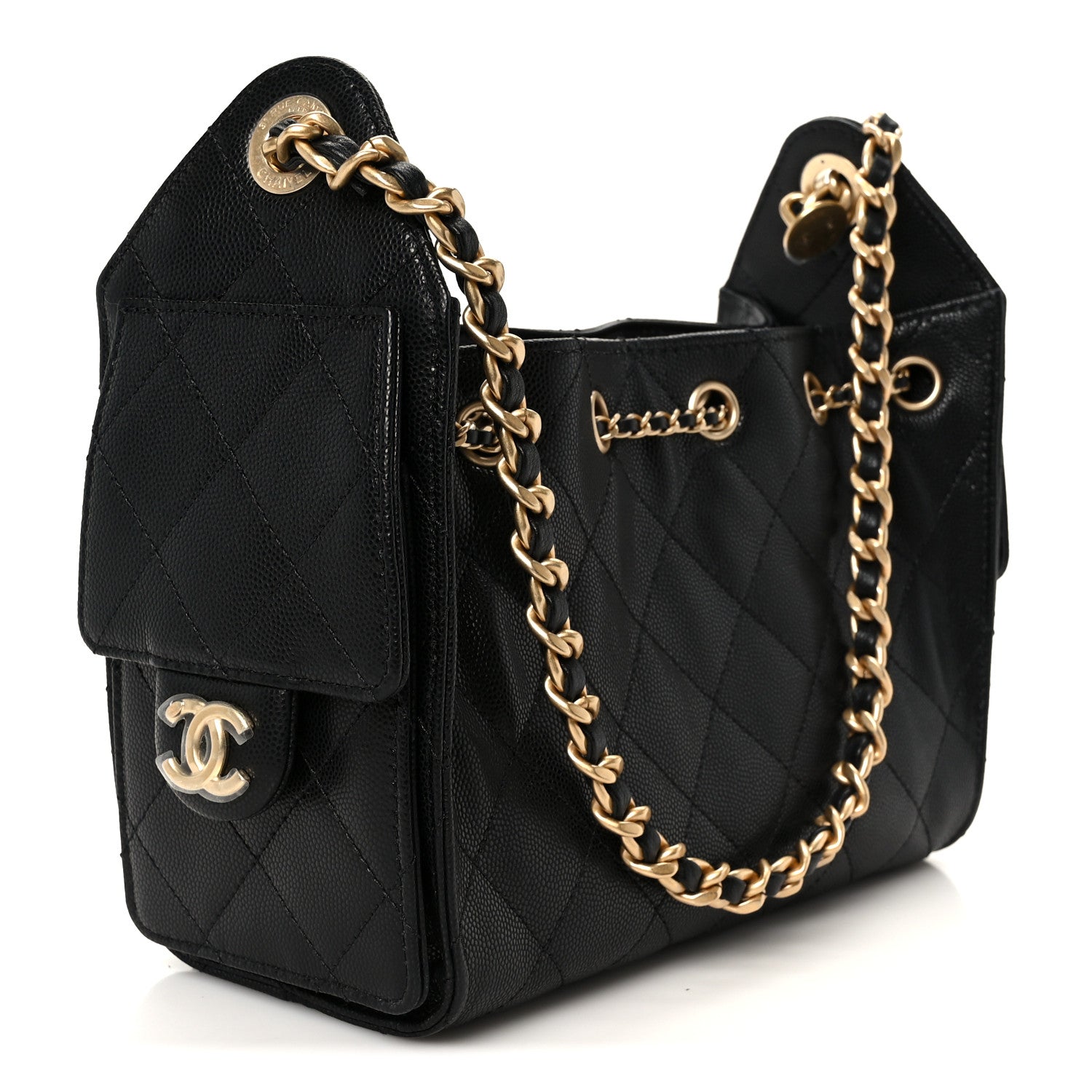 Chanel Caviar Quilted Mini Chanel 25 Handbag Black 3 of 11
