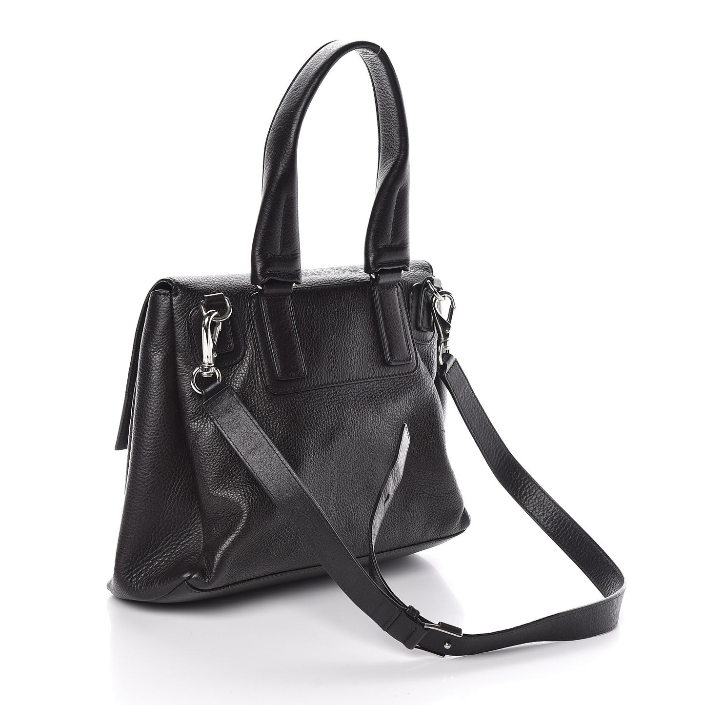 Calfskin Small Pandora Pure Flap Bag Black