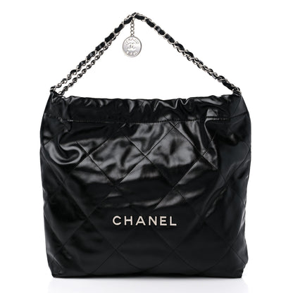 Chanel Shiny Calfskin Quilted Chanel 22 Black 3 of 10