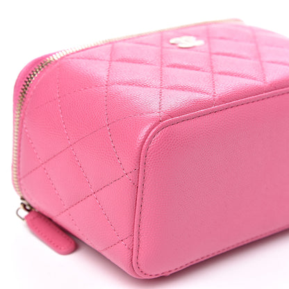 Chanel Caviar Quilted Small Vanity Case With Chain Pink 7 of 9