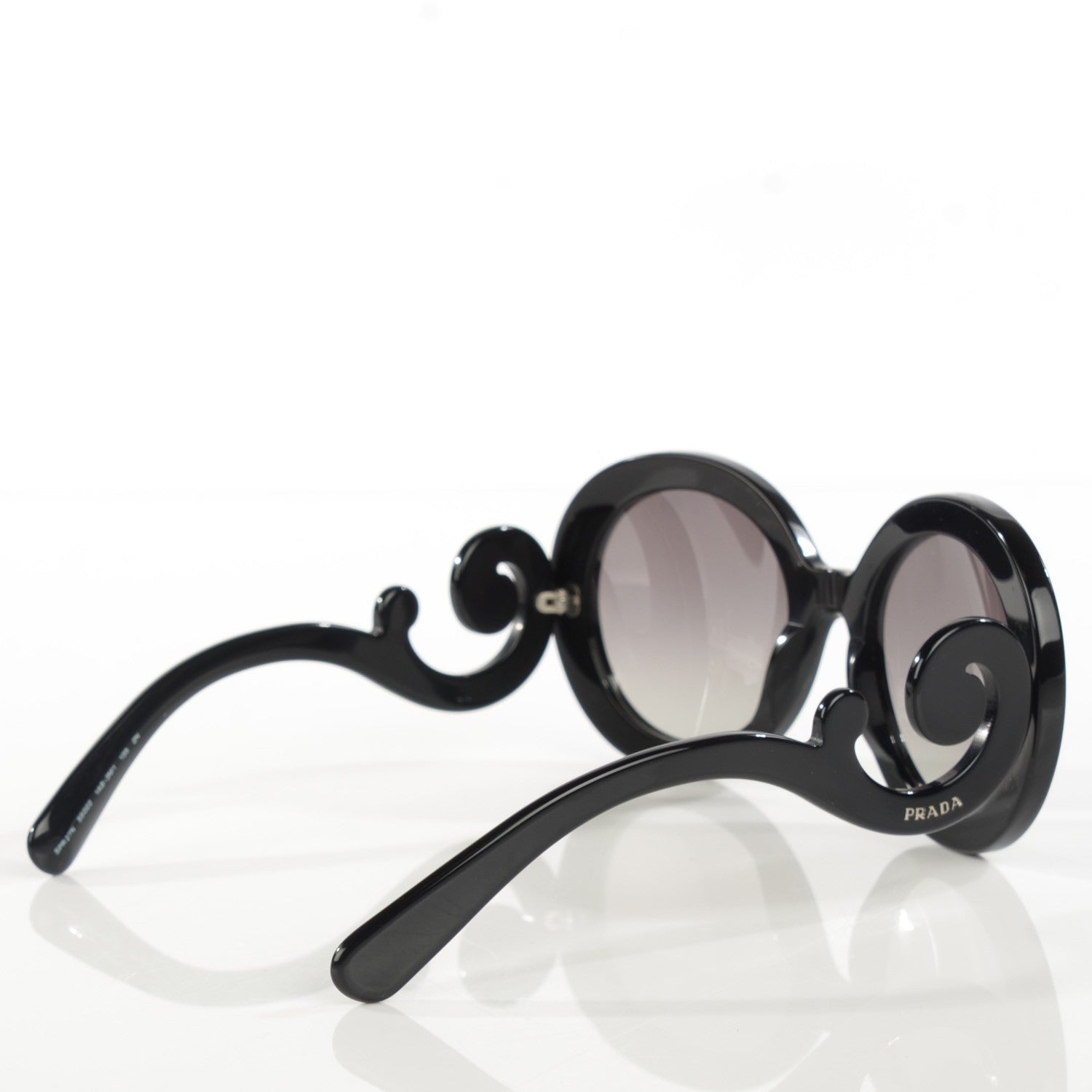 Prada Baroque Sunglasses SPR 27N Black 2 of 7