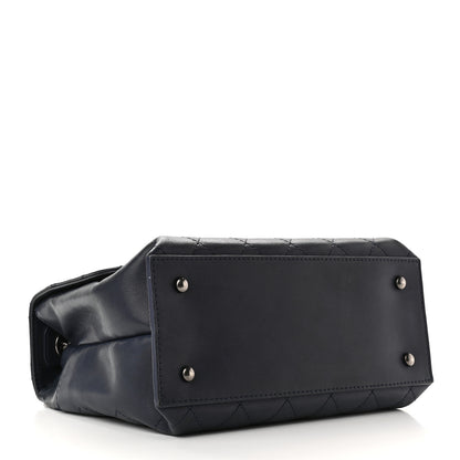 Chanel Calfskin Stitched Urban Luxury Top Handle Bag Navy 4 of 14