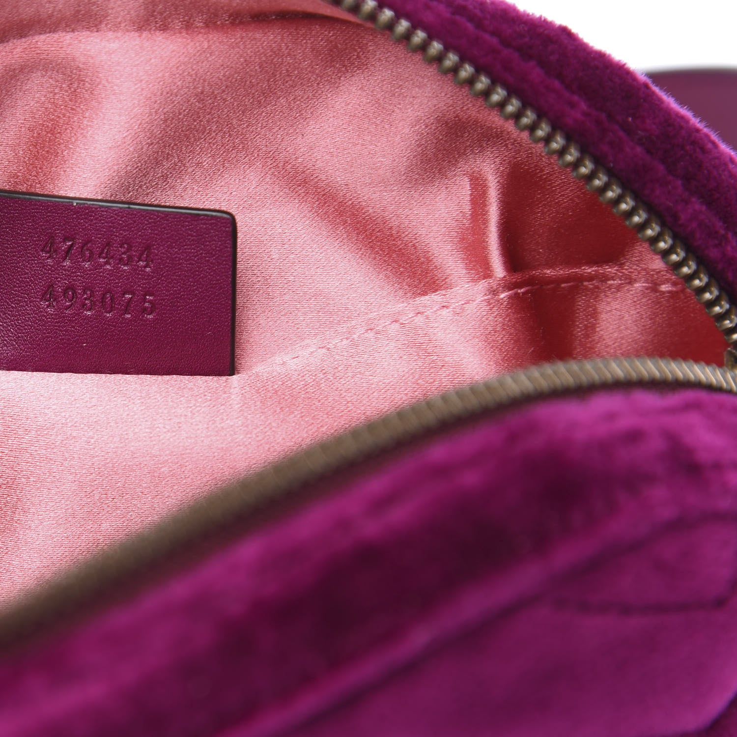Gucci Velvet Matelasse GG Marmont Belt Bag 85 34 Fuchsia Violet Cyclamen 7 of 10