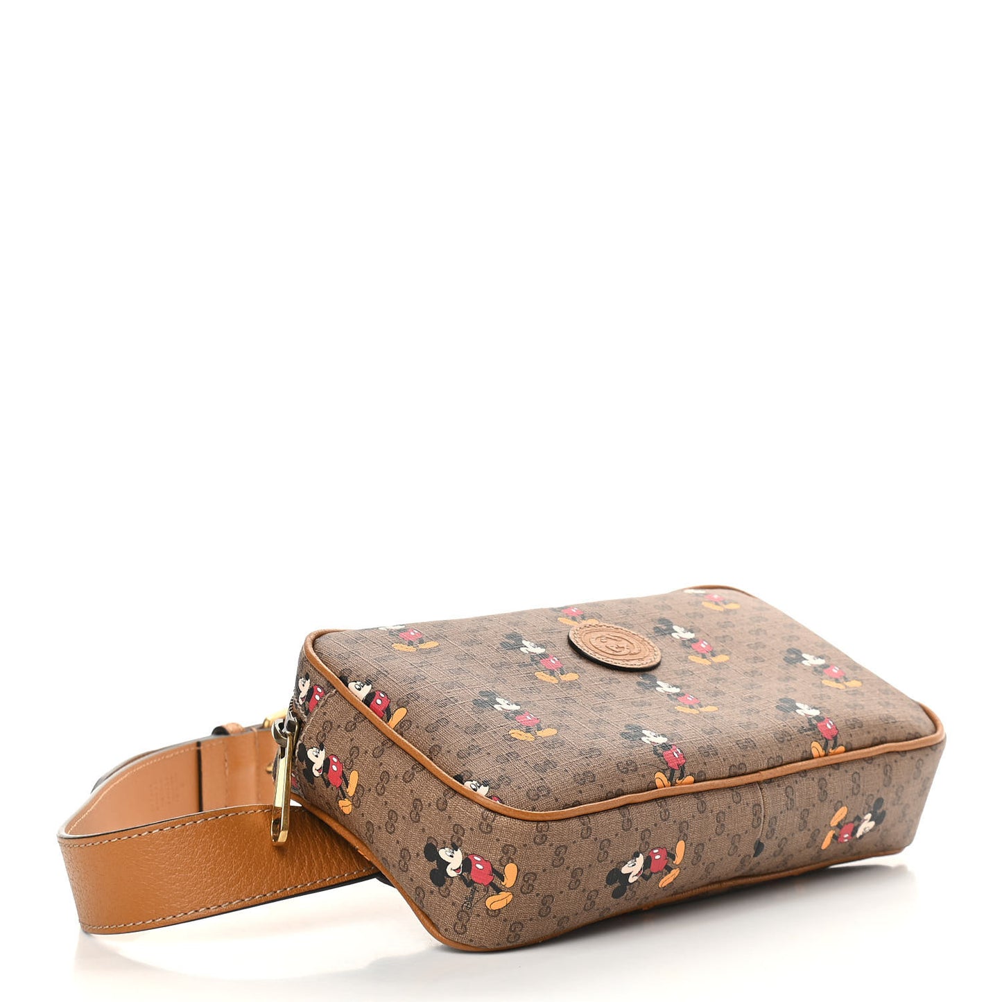 X DISNEY Mini Vintage GG Supreme Monogram Mickey Mouse Small Belt Bag Beige Vintage Sun Oil