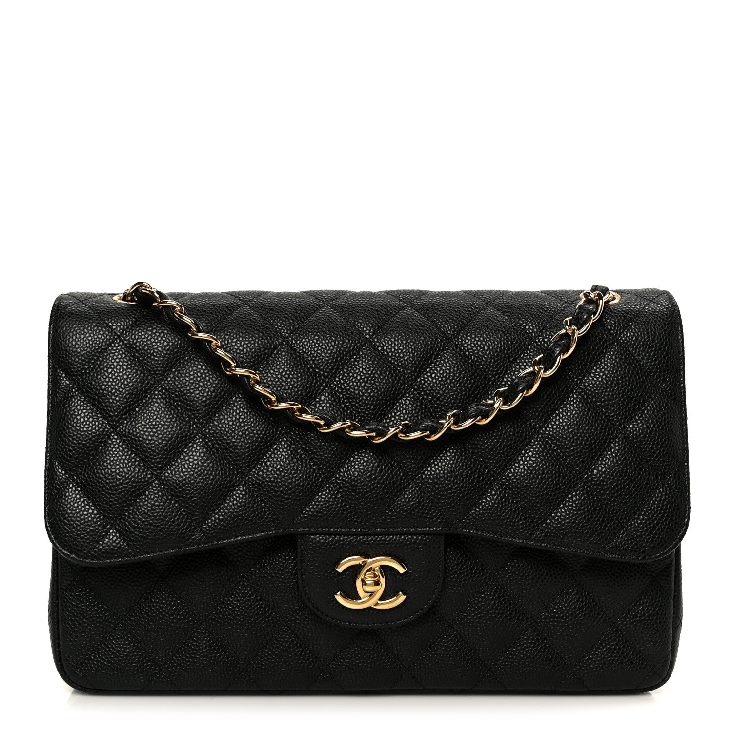 Chanel Caviar Quilted Jumbo Double Flap Black 1 of 11