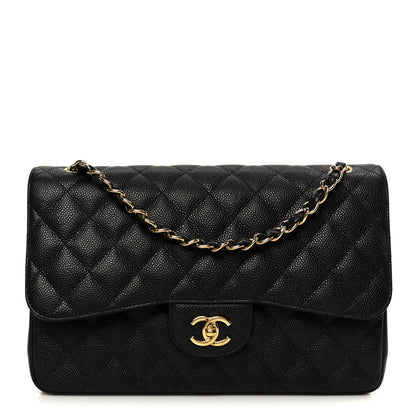 Chanel Caviar Quilted Jumbo Double Flap Black 1 of 11