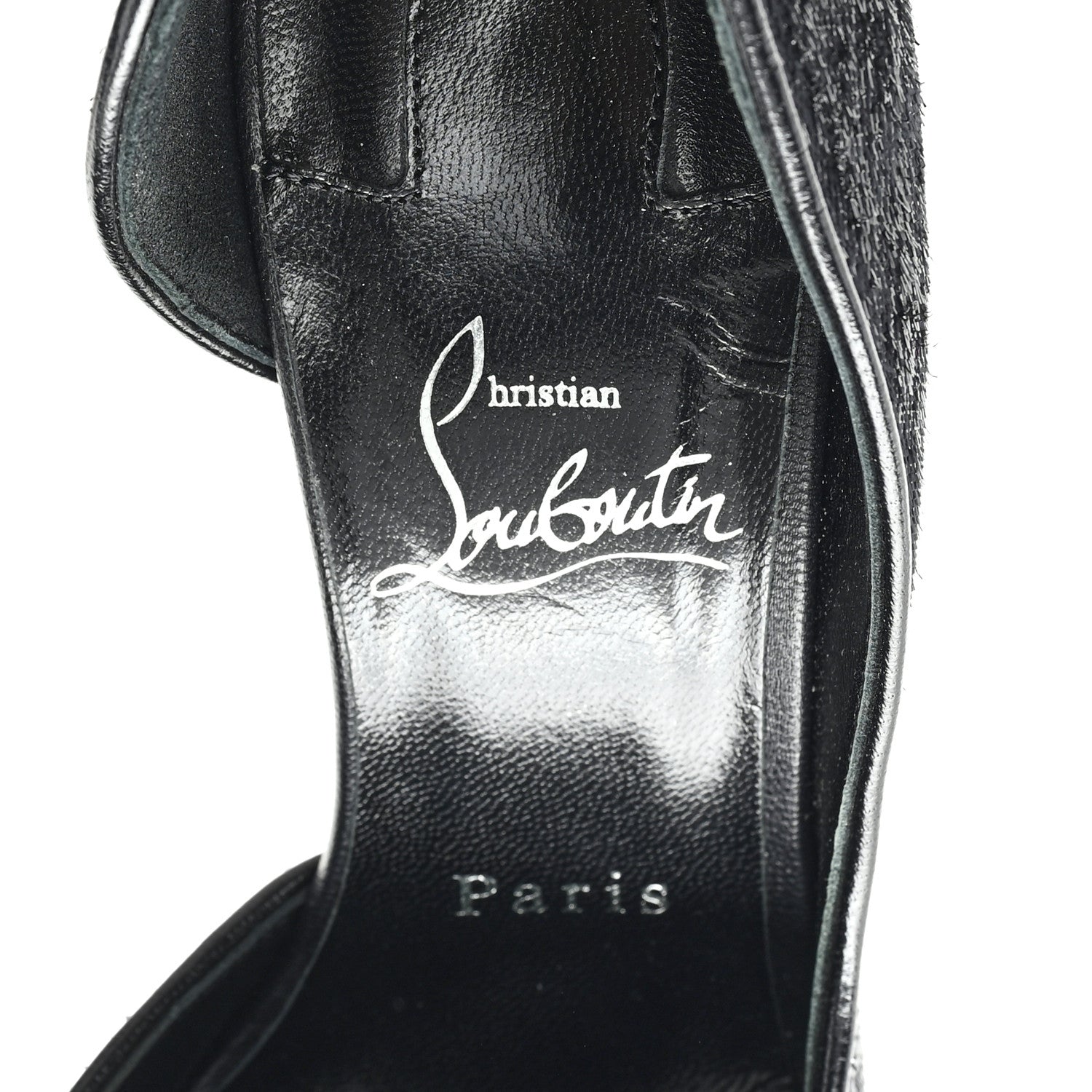 Christian Louboutin Velvet Papillon Iriza 100 Pumps 37.5 Black 8 of 9