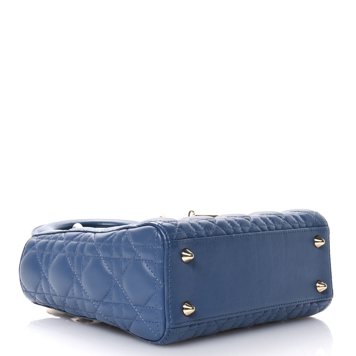 Christian Dior Lambskin Cannage Small My ABCDior Lady Dior Denim Blue 4 of 11