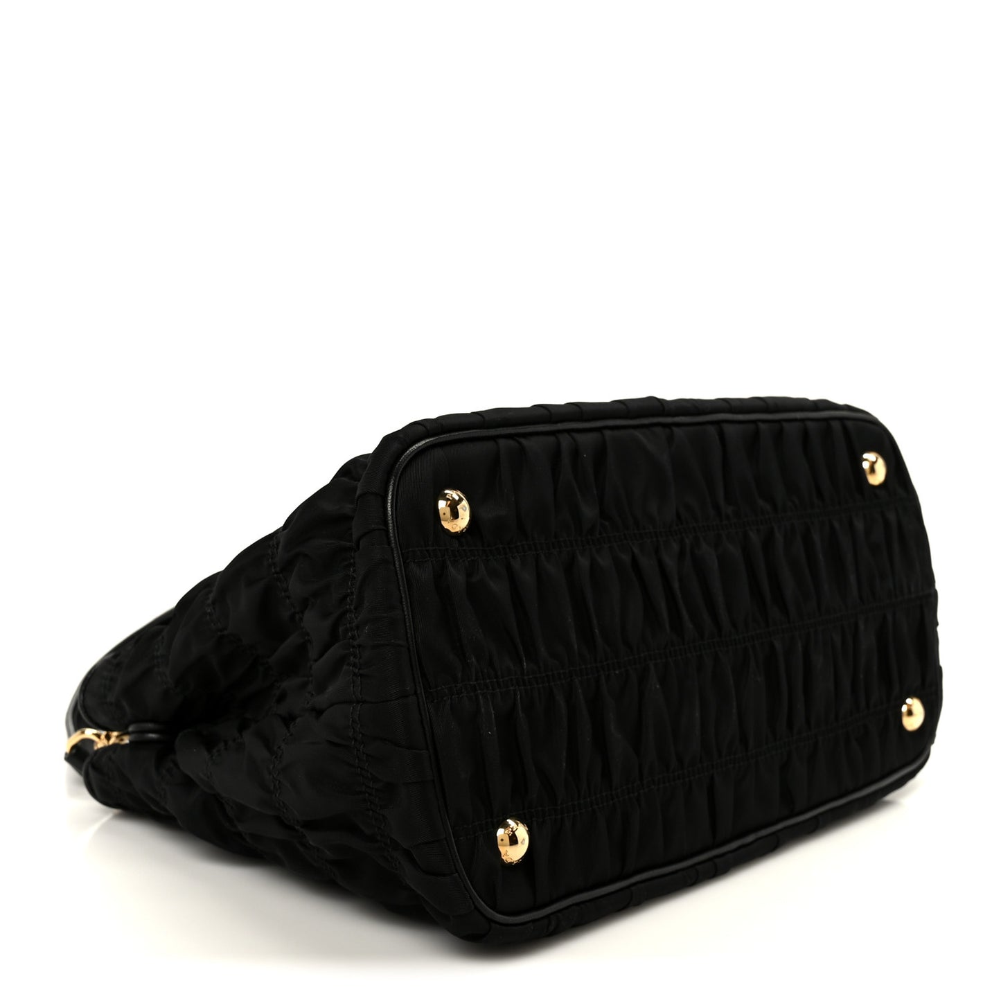 Tessuto Nylon Gaufre Small Tote Black