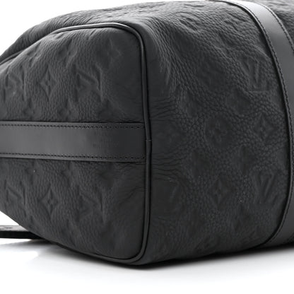 Louis Vuitton Monogram Taurillon Keepall Bandouliere 35 Black 8 of 10