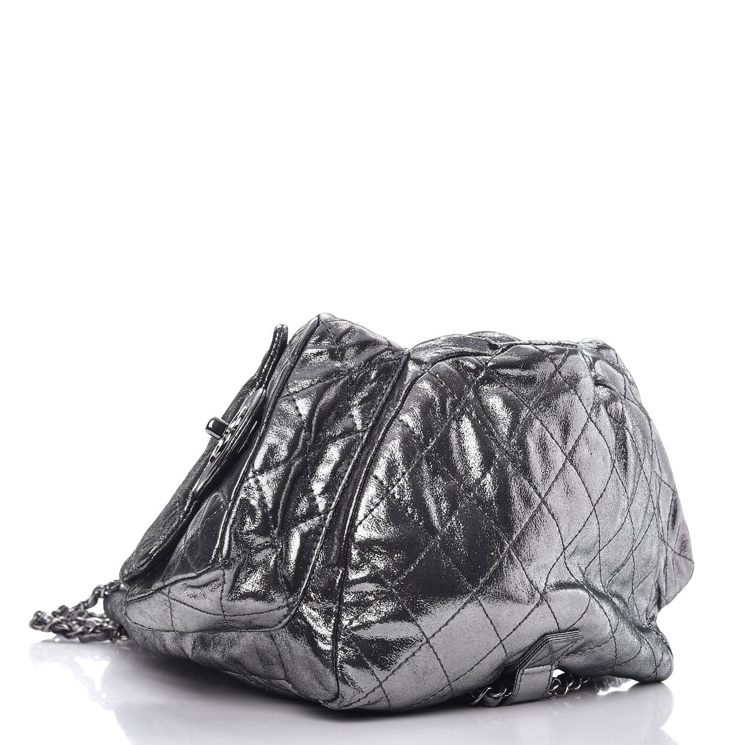 Chanel Iridescent Calfskin Backpack Is Back Silver 4 of 7