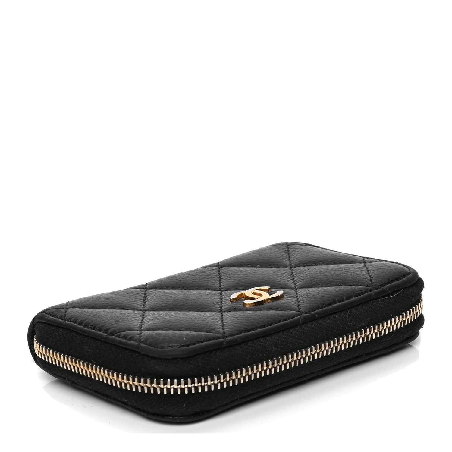 Chanel Caviar Quilted Zip Coin Purse Black 4 of 6