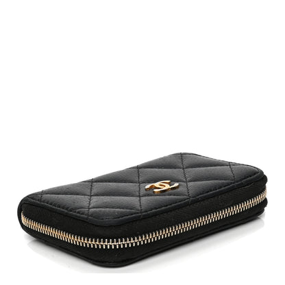 Chanel Caviar Quilted Zip Coin Purse Black 4 of 6