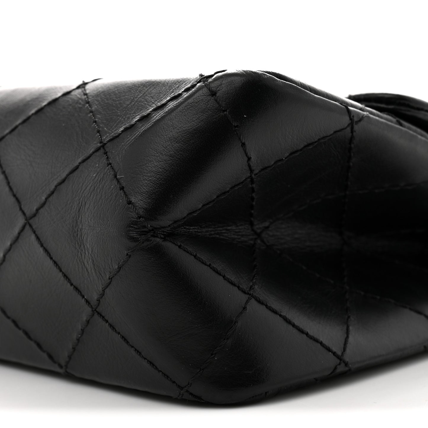 Aged Calfskin Quilted 2.55 Reissue 226 Flap Black