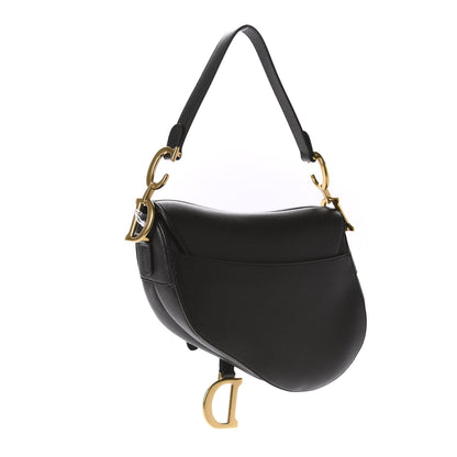 Christian Dior Grained Calfskin Saddle Bag Black 3 of 11