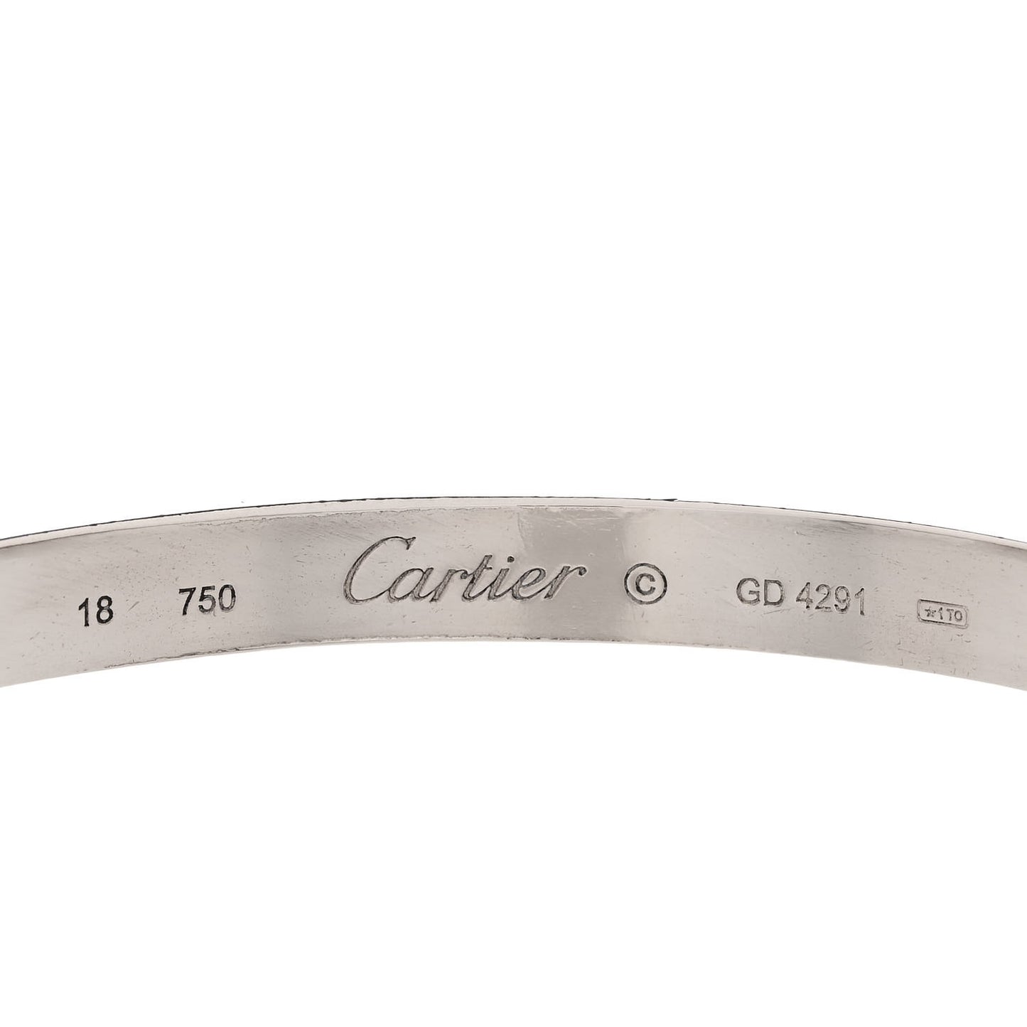 18K White Gold LOVE Bracelet 18