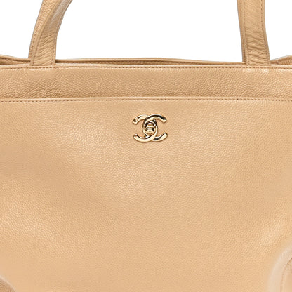 Chanel Caviar CC Tote Beige 8 of 10