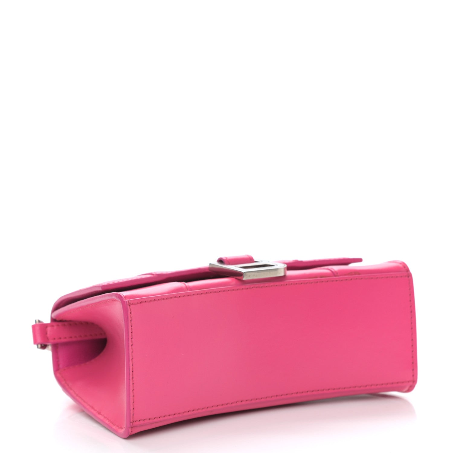 Balenciaga Shiny Box Calfskin Hourglass Top Handle Bag XS Acid Fuchsia 3 of 11