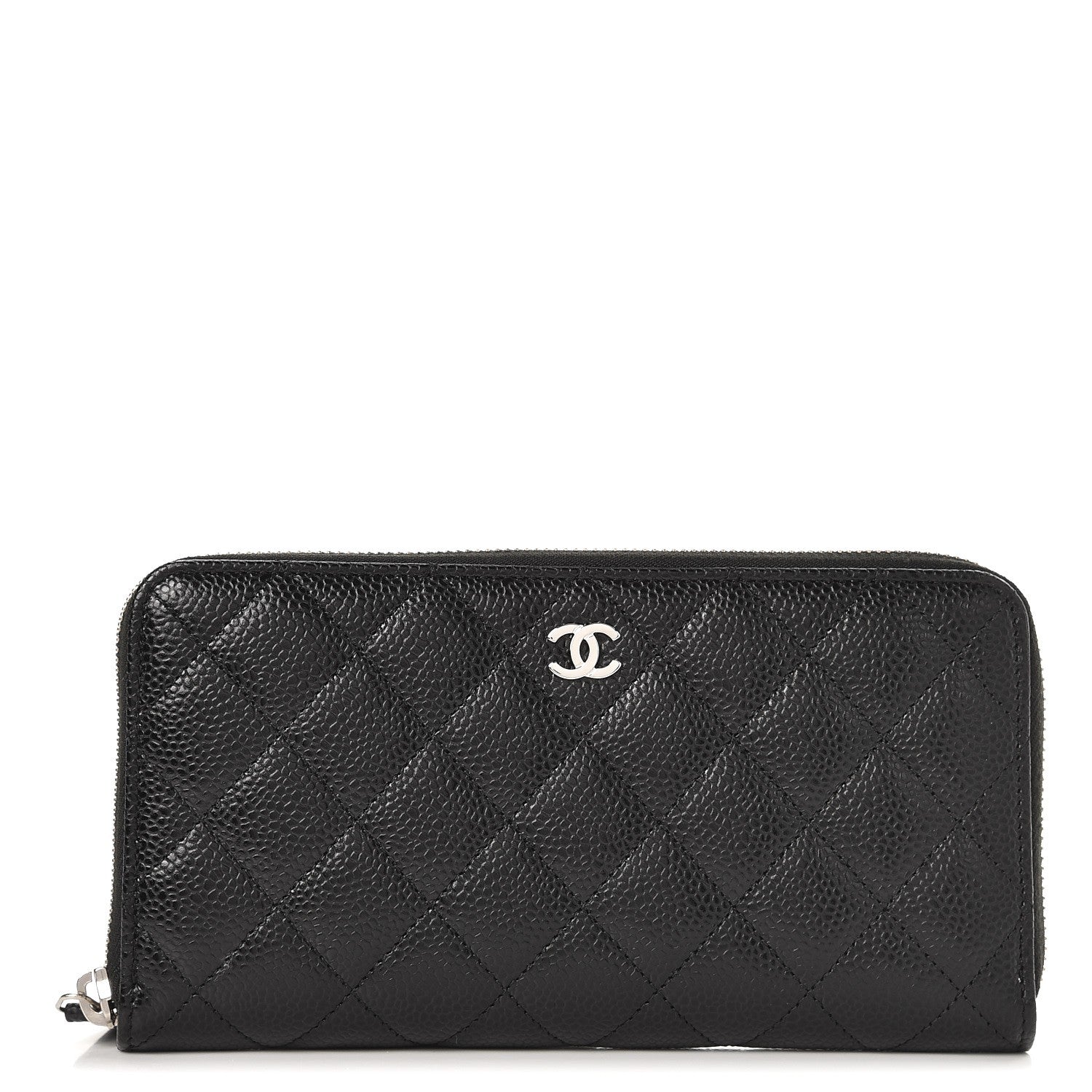 Chanel Caviar Quilted Large Gusset Zip Around Wallet Black 1 of 9