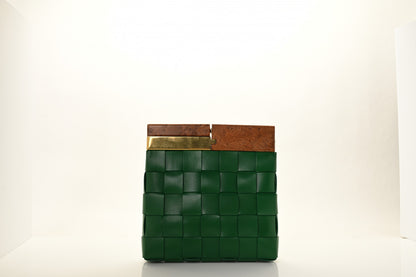 Bottega Veneta Nappa Intrecciato The Snap Clutch Racing Green 2 of 18