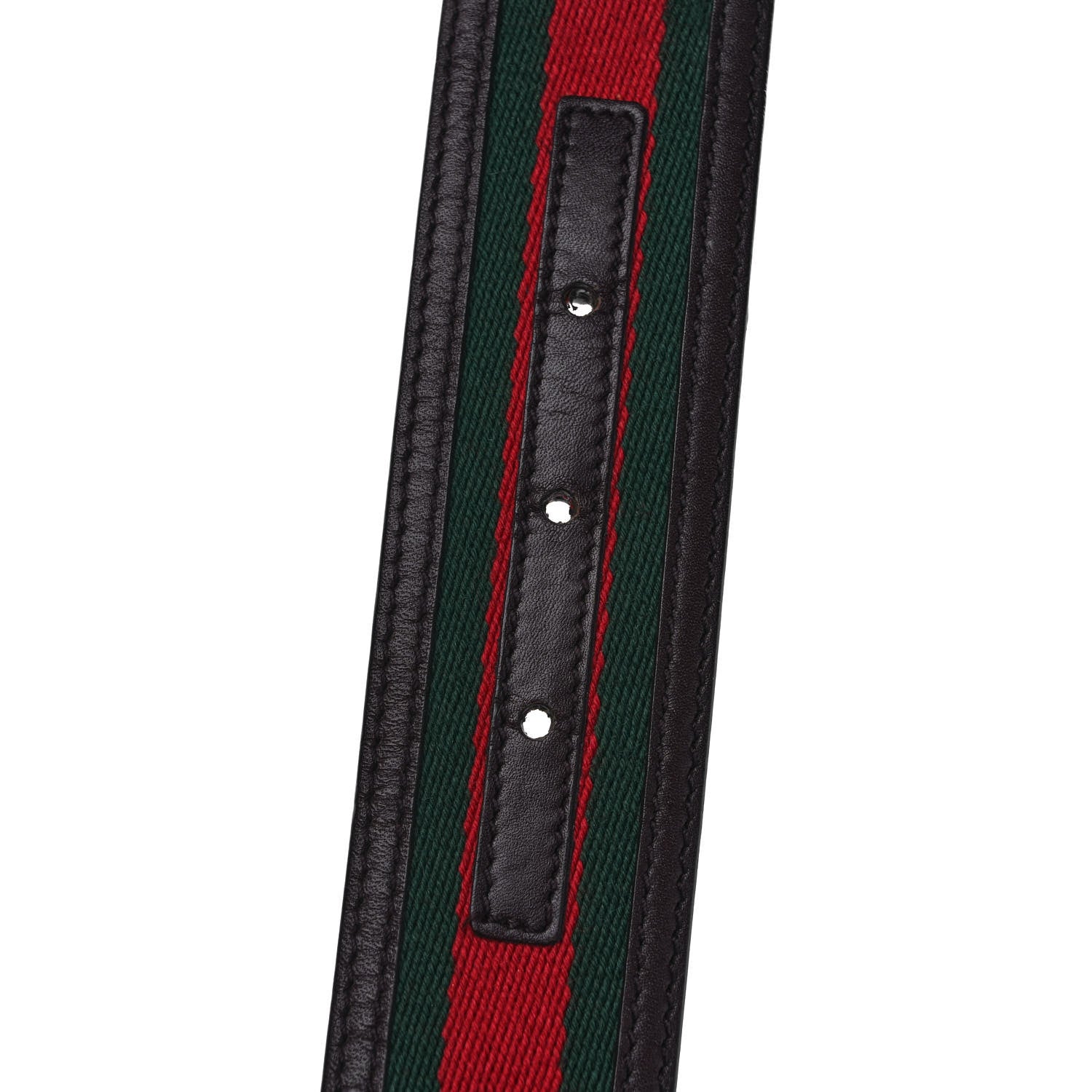 Gucci Calfskin Web Interlocking G Belt 75 30 Dark Brown 5 of 5