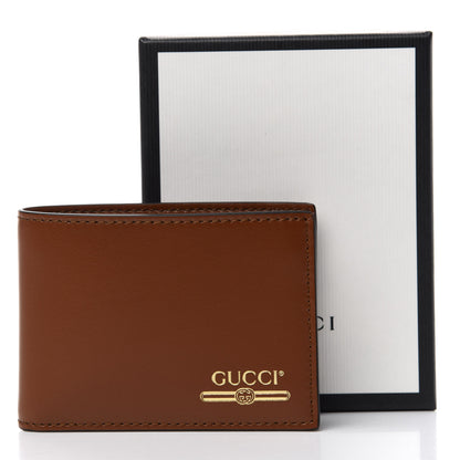 Gucci Plutone Calfskin Logo Bi-Fold Wallet Cuir 7 of 7