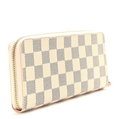 Louis Vuitton Damier Azur Clemence Wallet Rose Ballerine 3 of 8