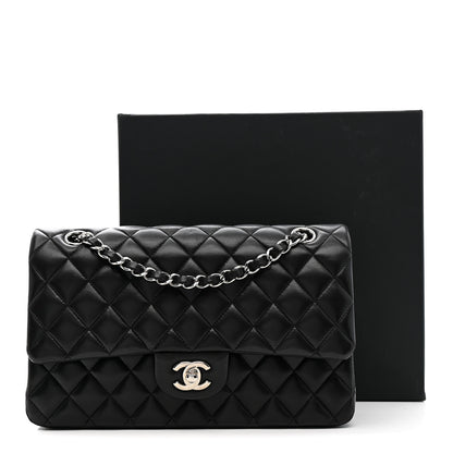 Chanel Lambskin Quilted Medium Double Flap Black 16 of 16