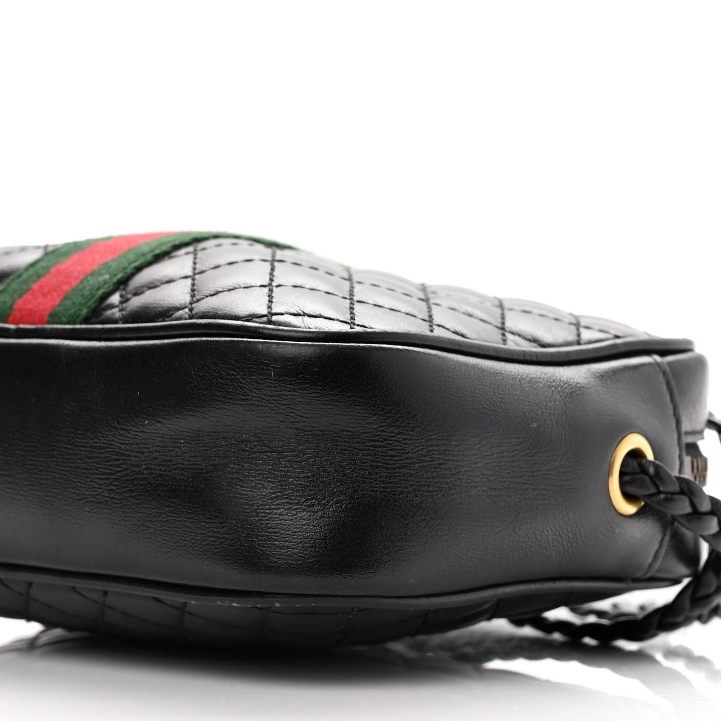 Calfskin Trapuntata Web Mini GG Shoulder Bag Black