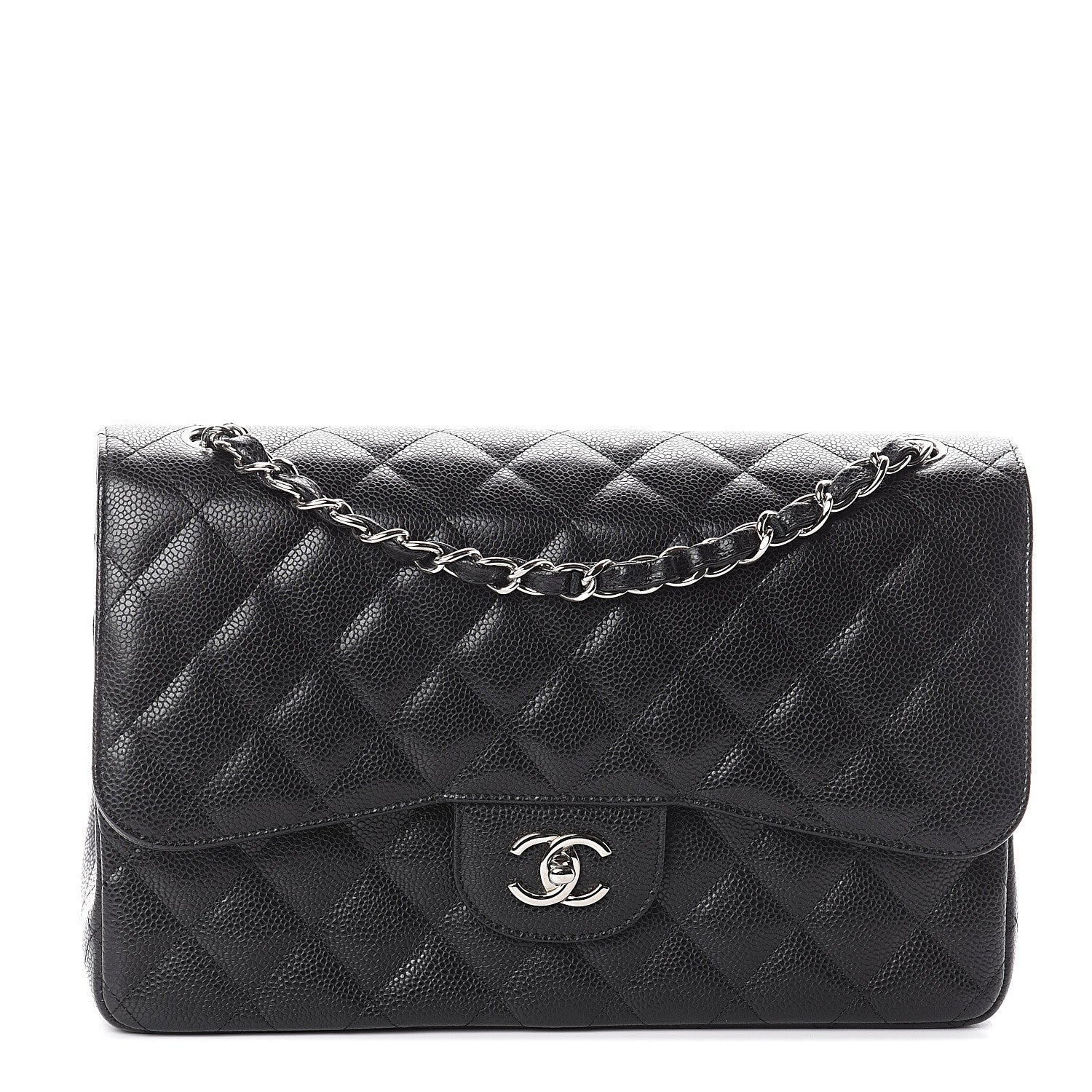 Chanel Caviar Quilted Jumbo Double Flap Black 1 of 9