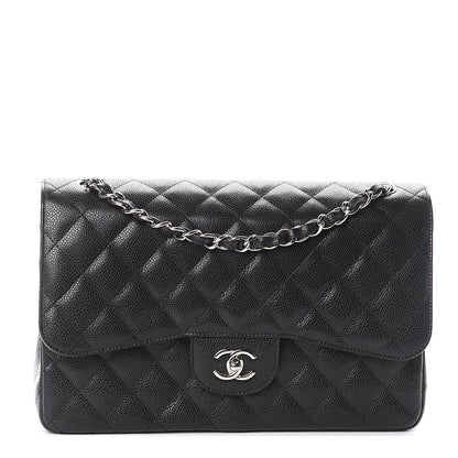 Chanel Caviar Quilted Jumbo Double Flap Black 1 of 9