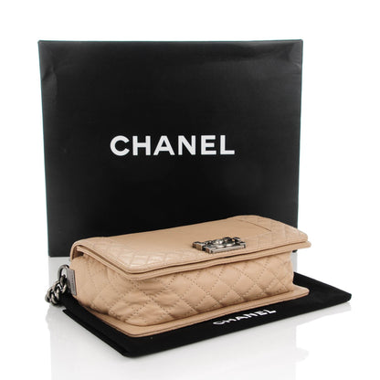 Chanel Calfskin Medium Boy Reverso Flap Beige Clair 4 of 9