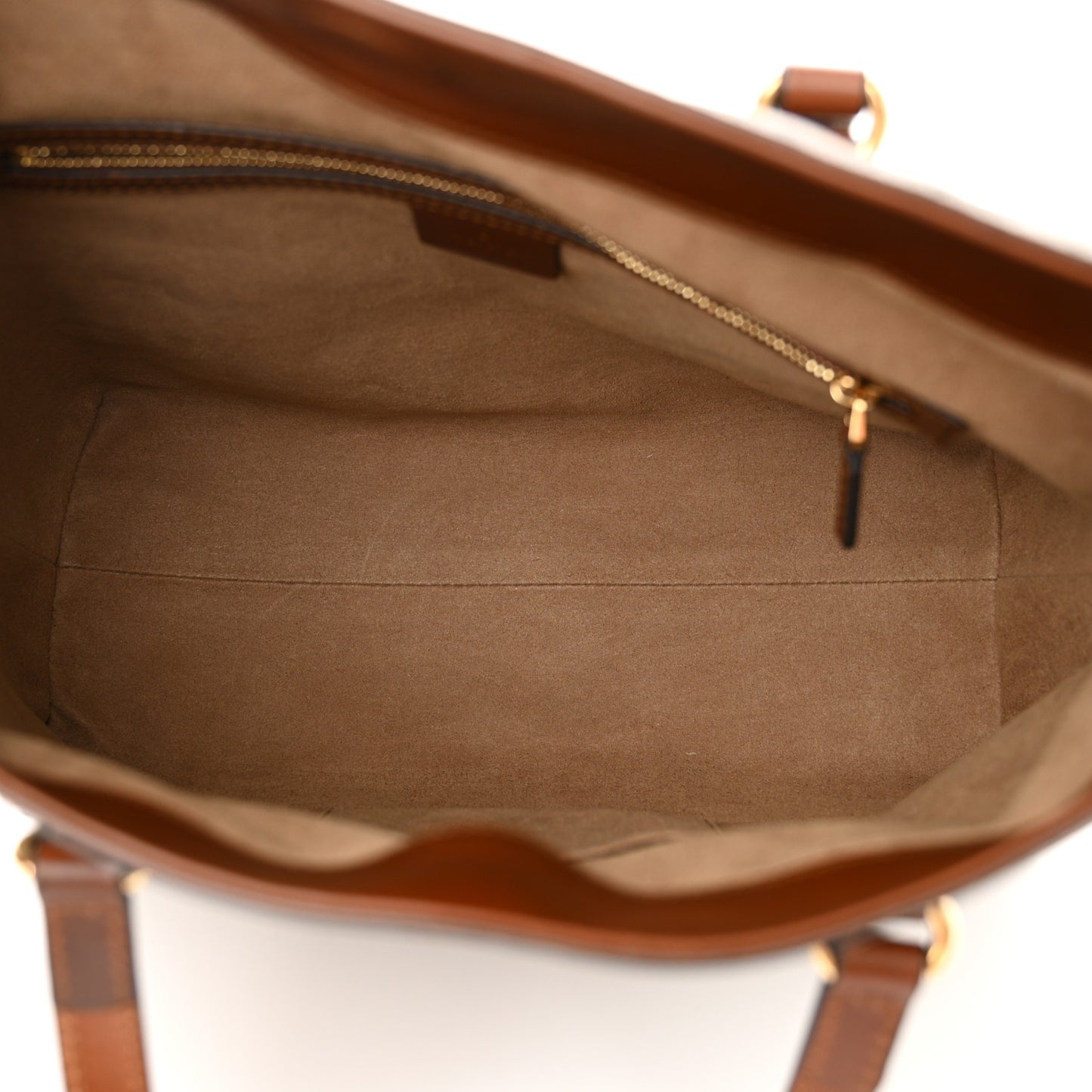 GG Supreme Monogram Linea A Foldover Tote Brown