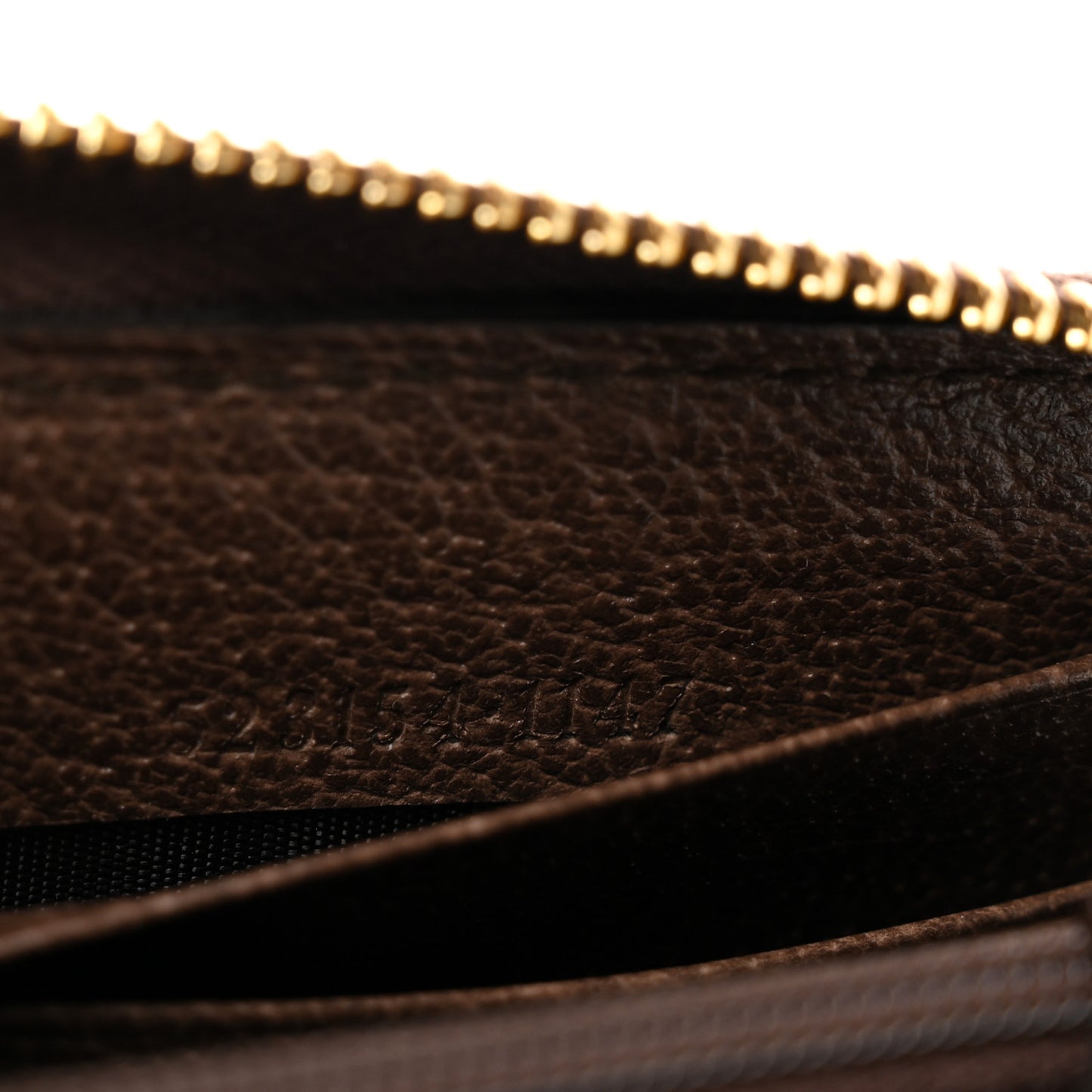 GG Supreme Monogram Web Ophidia Zip Around Wallet Brown