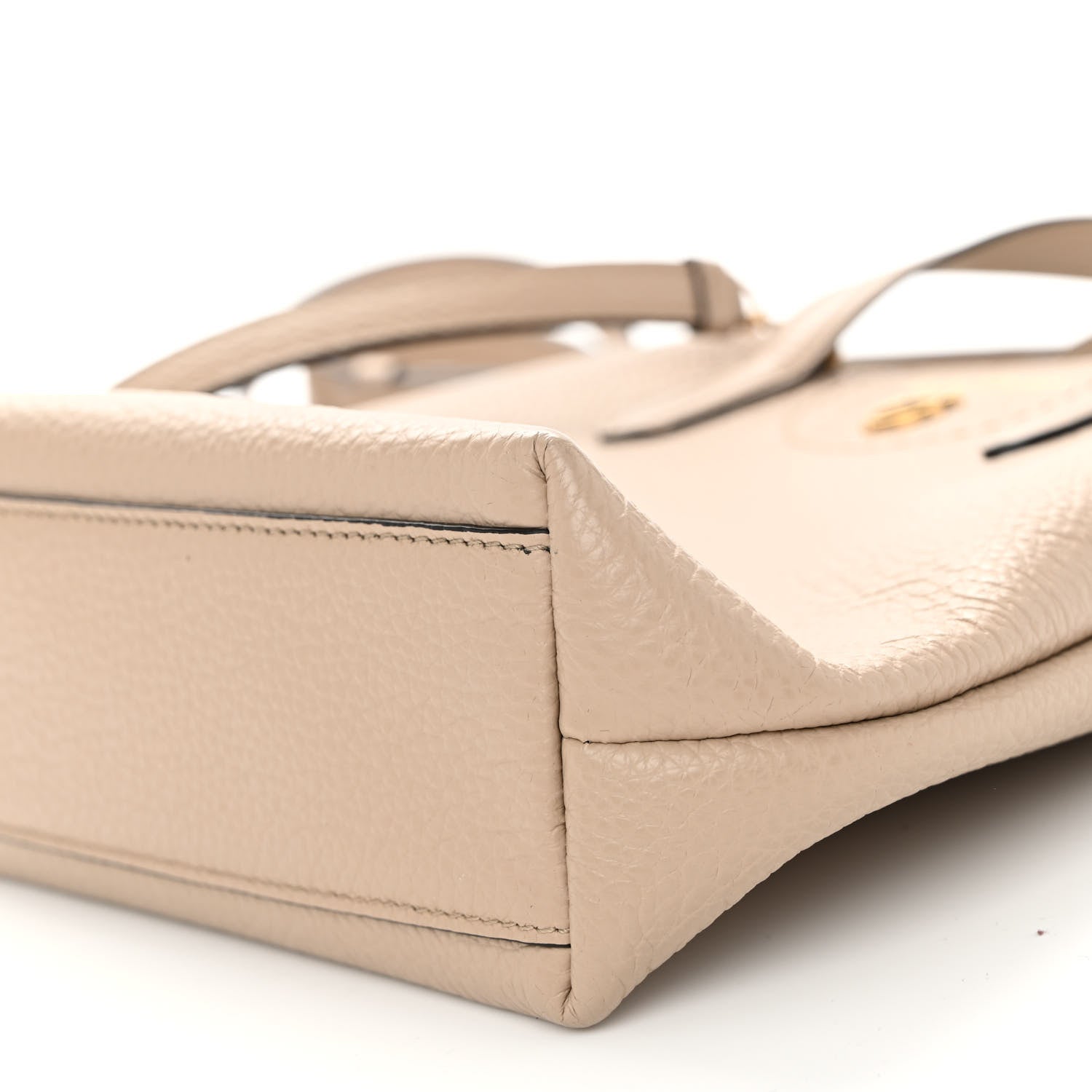 Salvatore Ferragamo Tumbled Calfskin Gancini Mini Bag Beige 9 of 9
