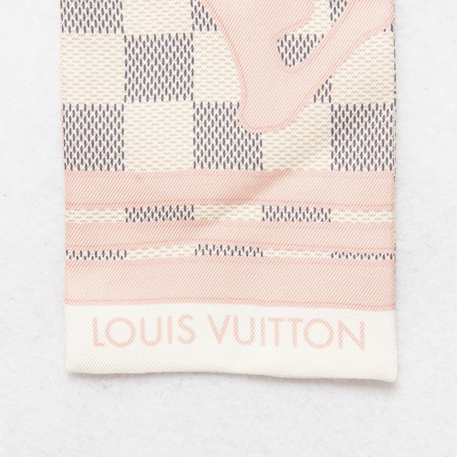 Louis Vuitton Silk Damier Azur Tahitienne Bandeau Rose Ballerine 3 of 6