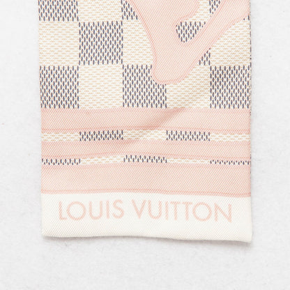 Louis Vuitton Silk Damier Azur Tahitienne Bandeau Rose Ballerine 3 of 6