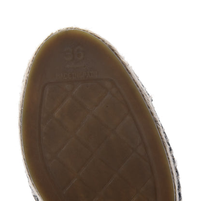 Chanel Iridescent Goatskin Patent CC Espadrille Mules 36 Black 6 of 8