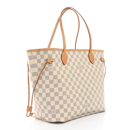 Louis Vuitton Damier Azur Neo Neverfull MM Rose Ballerine 3 of 12