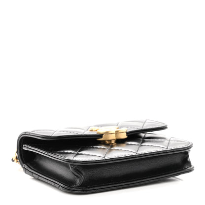 Chanel Calfskin Quilted Perfect Fit Coin Purse With Chain Black 4 of 11