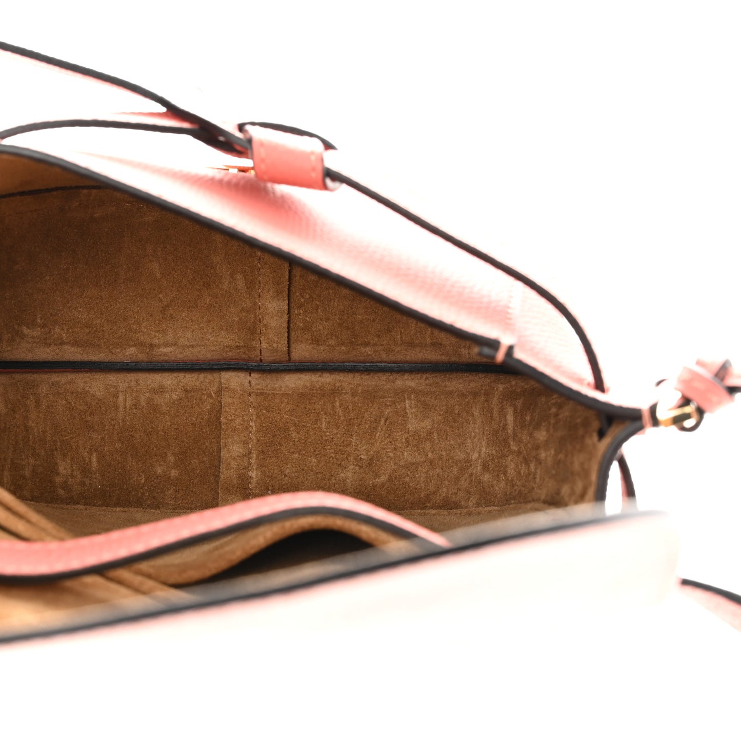 Pebble Grain Calfskin Mini Gate Dual Bag Pink Tulip