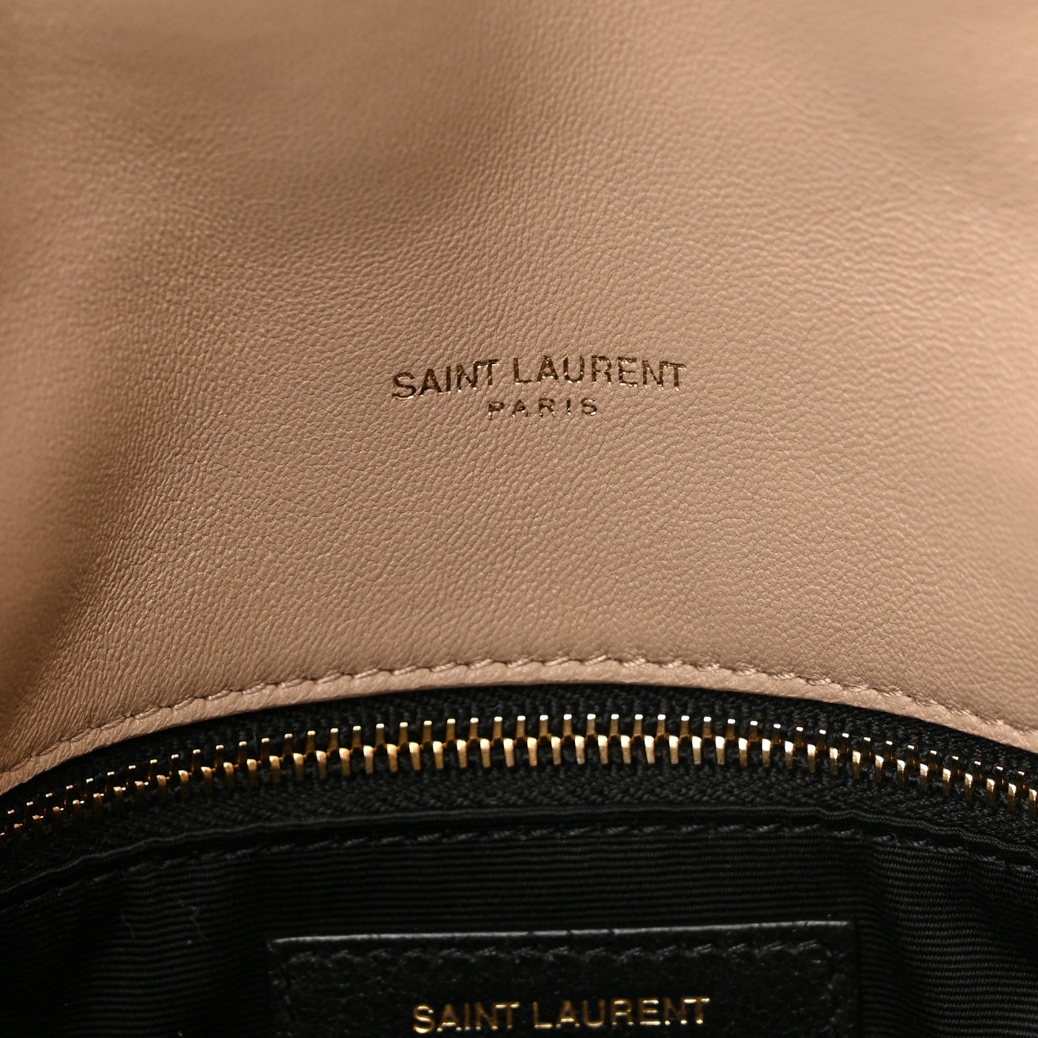 Saint Laurent Lambskin Quilted Medium Loulou Puffer Monogram Chain Satchel Dark Beige 6 of 11