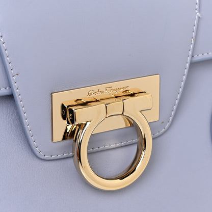 Salvatore Ferragamo Calfskin Motherwell Clutch Lilac 13 of 14