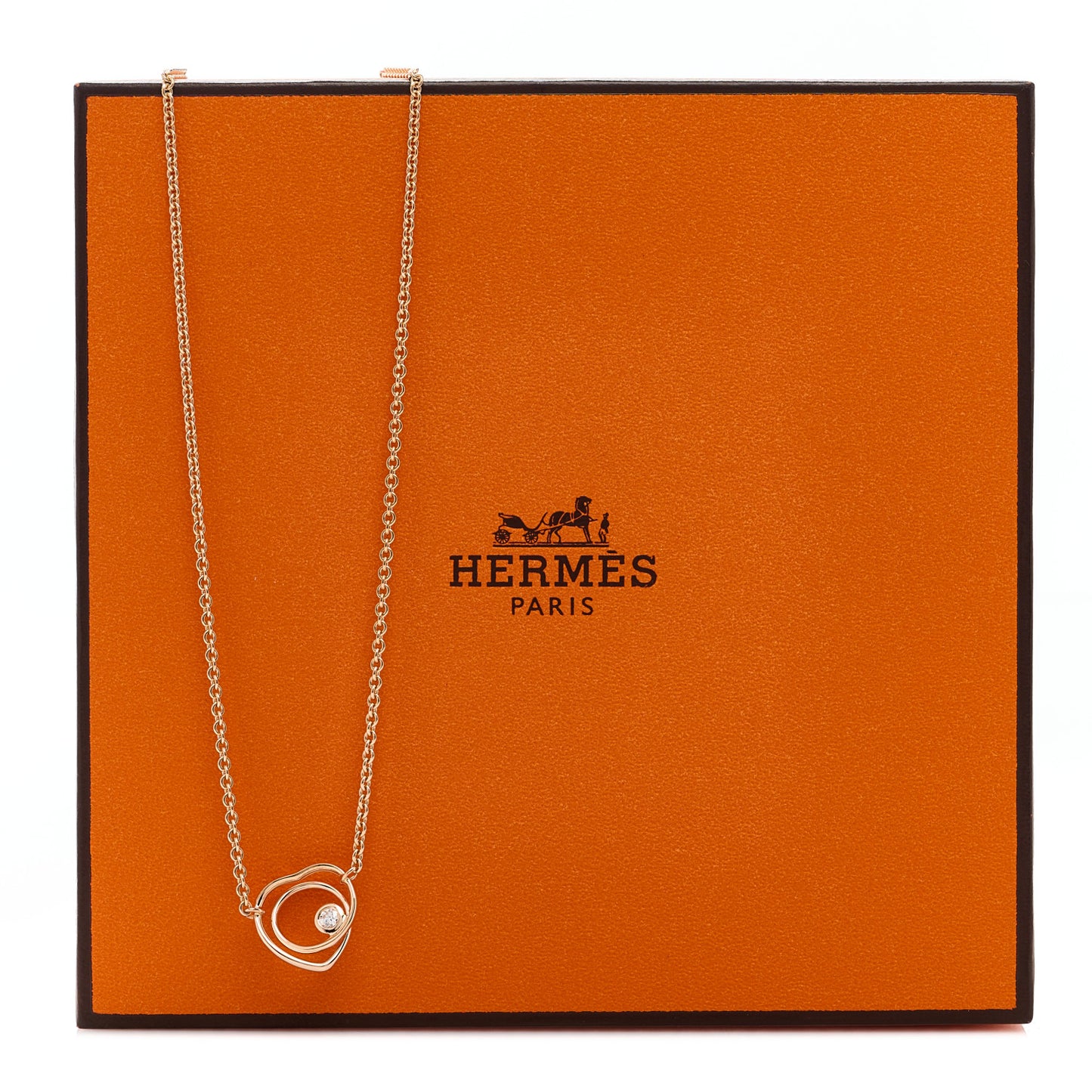 18K Rose Gold Diamond TPM Vertige Coeur Necklace SH