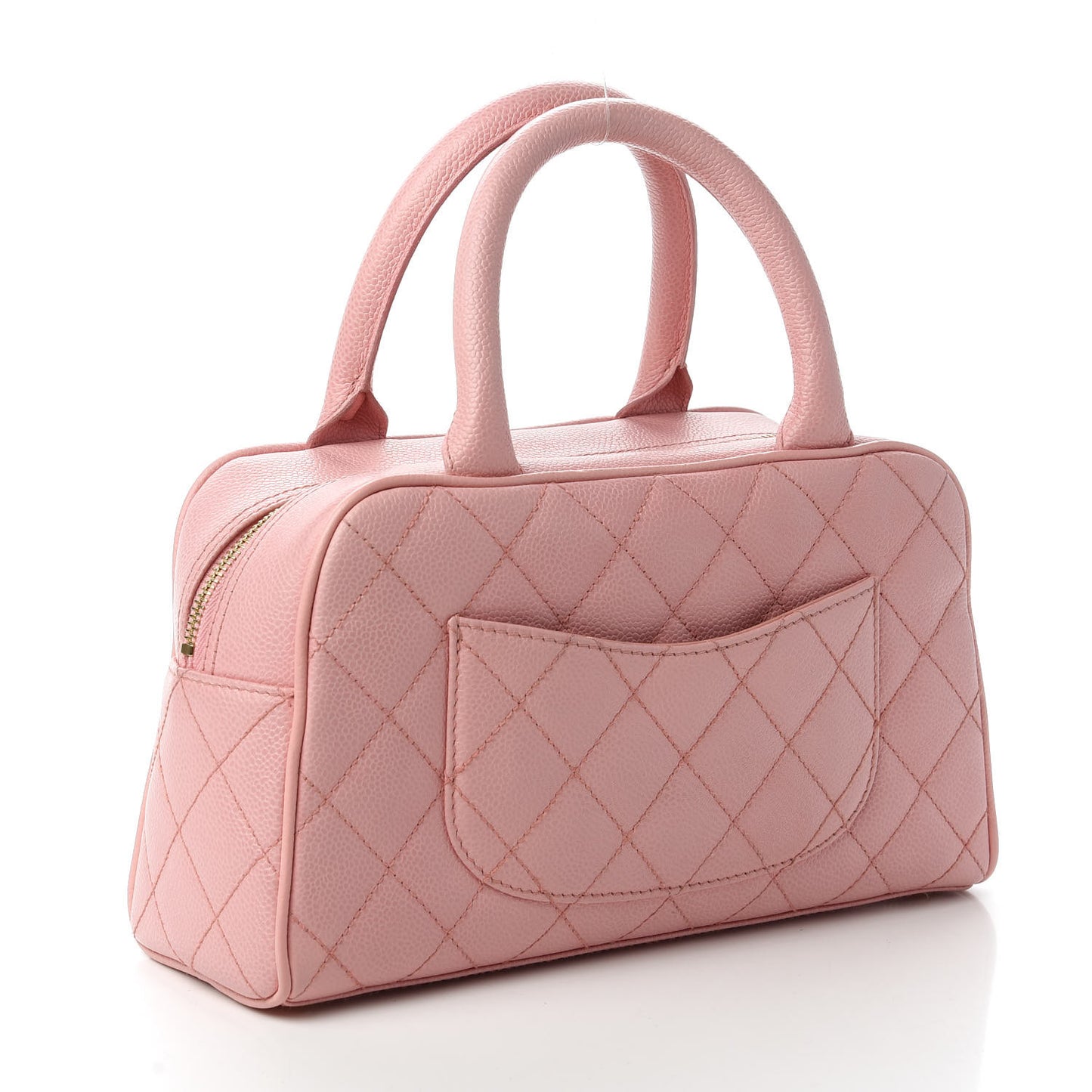 Caviar Quilted Small Bowler Pink