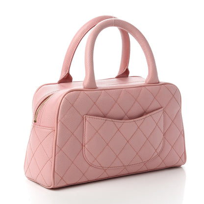 Chanel Caviar Quilted Small Bowler Pink 3 of 10