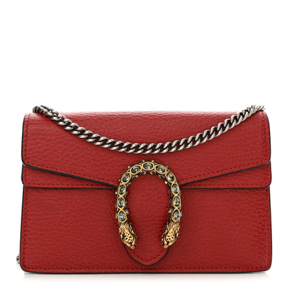 Gucci Calfskin Super Mini Dionysus Shoulder Bag Hibiscus Red 1 of 10