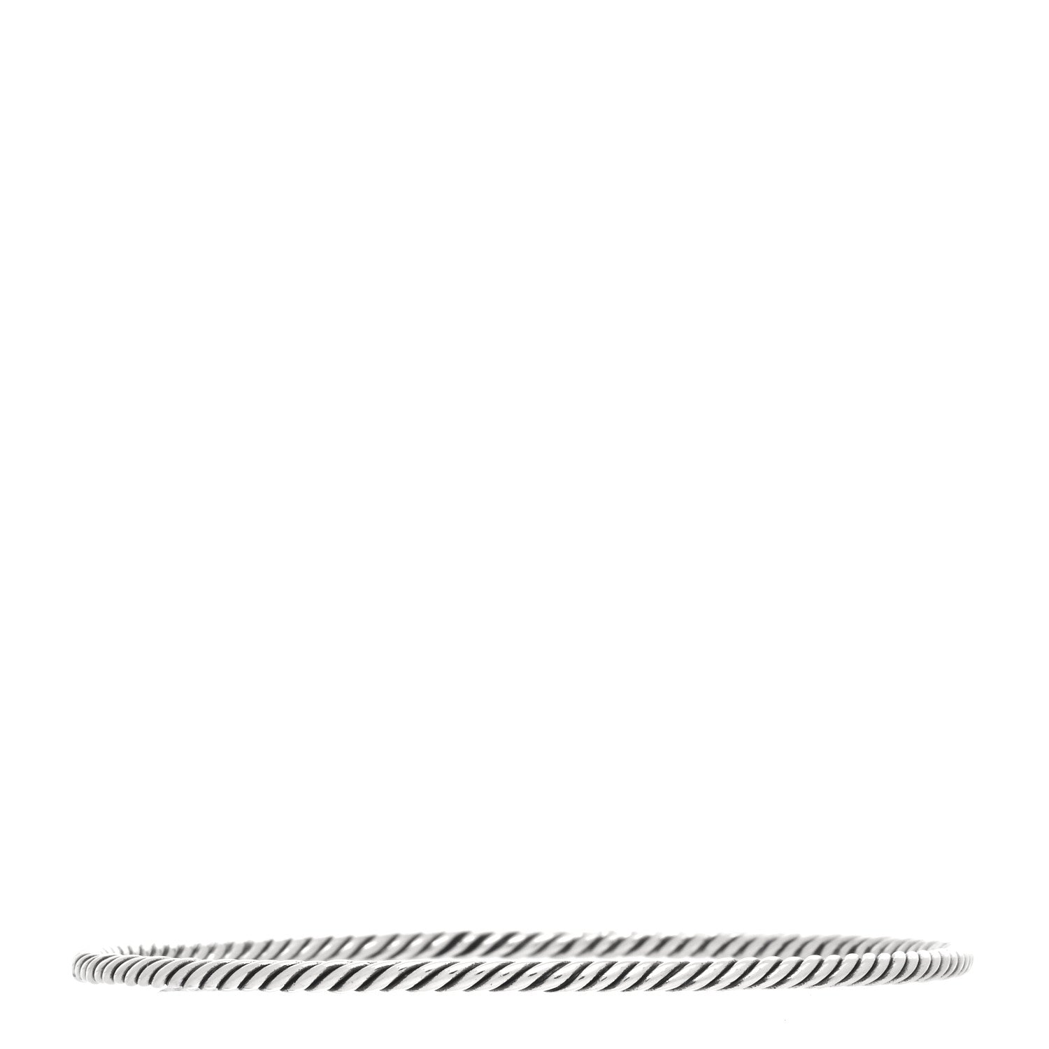 David Yurman Sterling Silver 2.5mm Cable Classics Bangle Bracelet 1 of 4