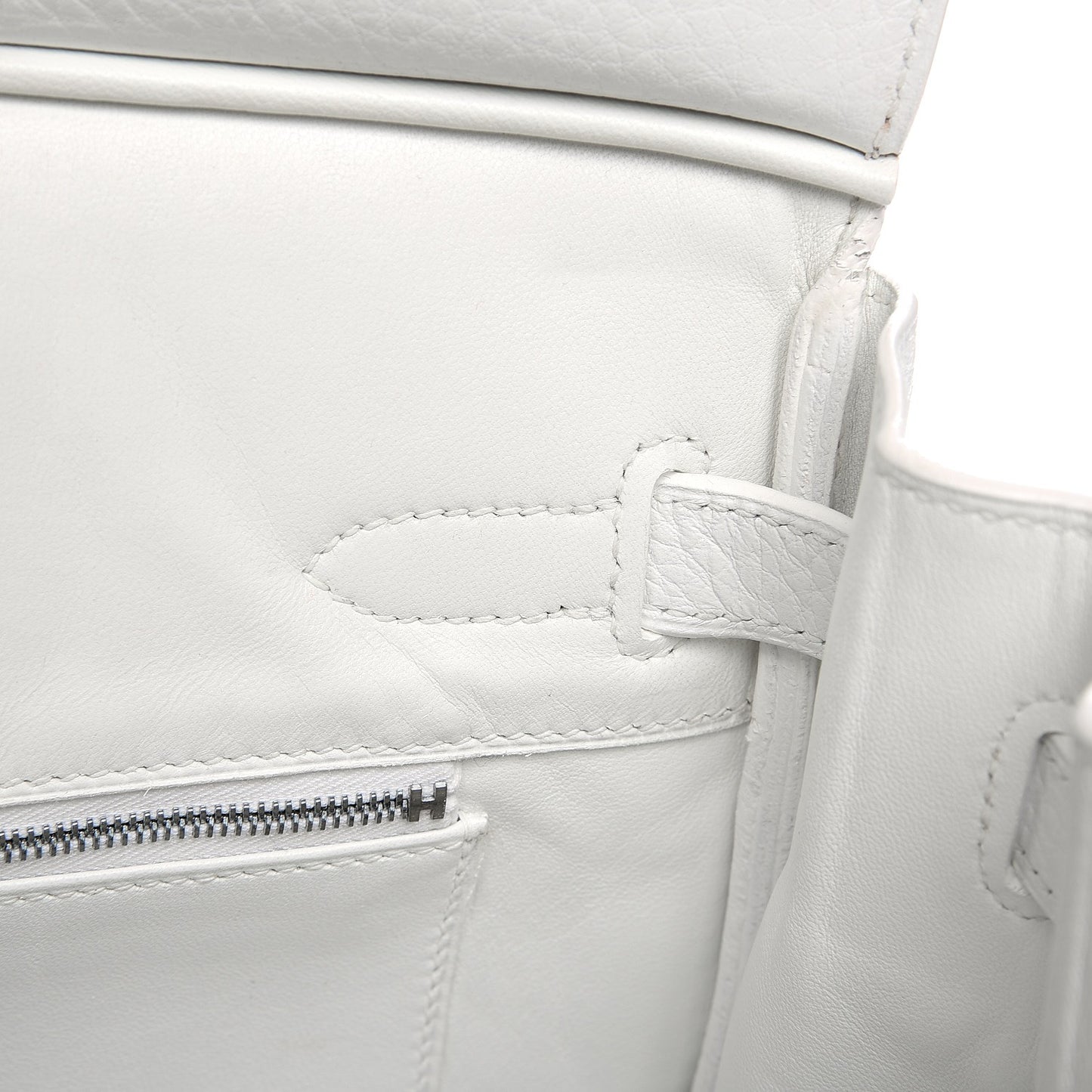 Taurillon Clemence Birkin 30 White