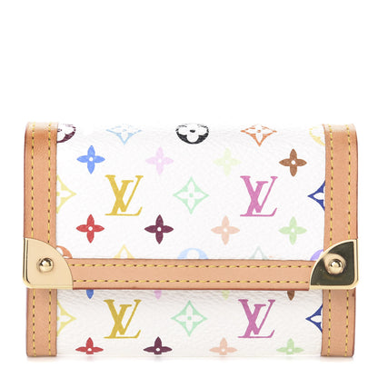 Louis Vuitton Monogram Multicolor Porte-Monnaie Plat Coin Purse White 1 of 5